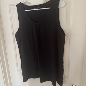 Eileen Fisher Black Linen Tank Top